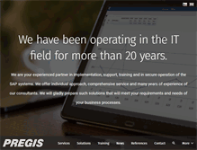 Tablet Screenshot of pregis.cz